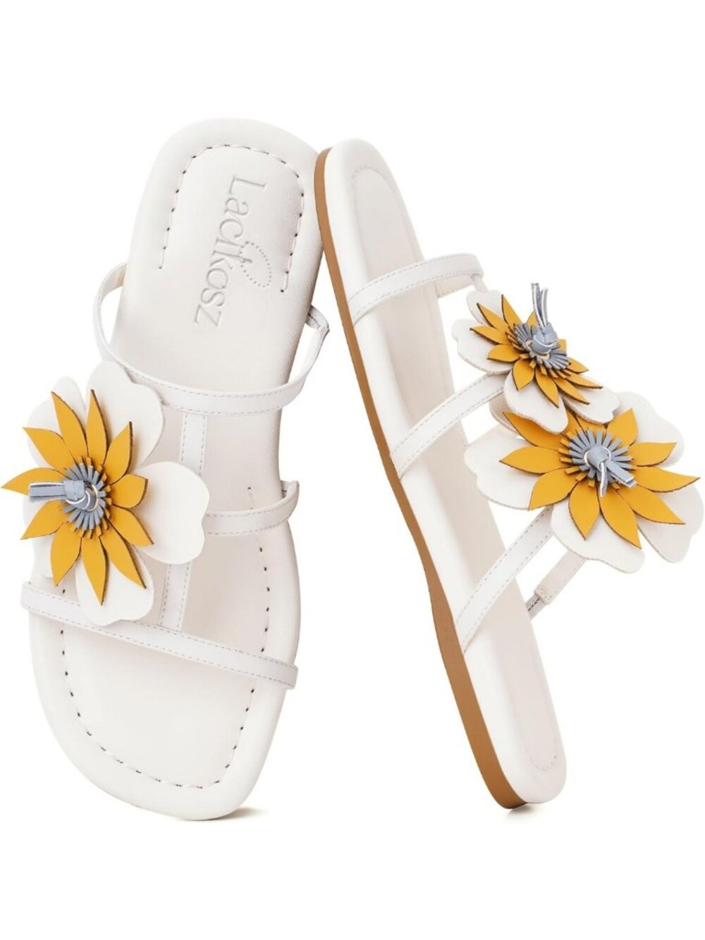 Stylish Flower Flat Sandals for Women - Comfortable Calla Lily Design, Summer